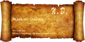 Nyakas Dalma névjegykártya